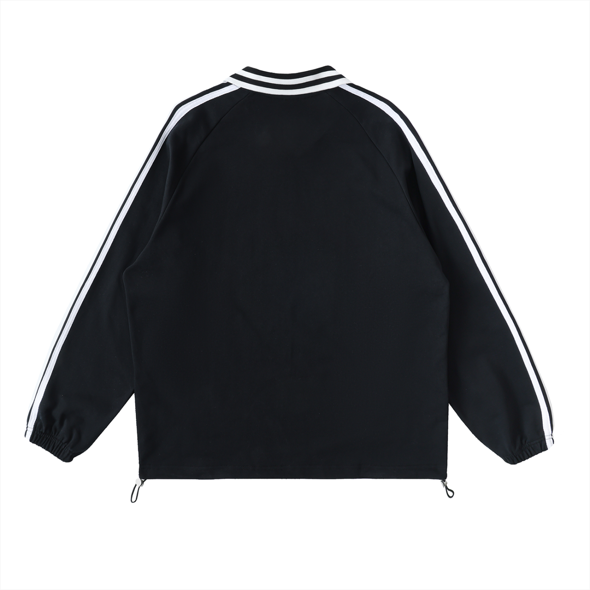 STRIPED COLLAR SWEATSHIRT