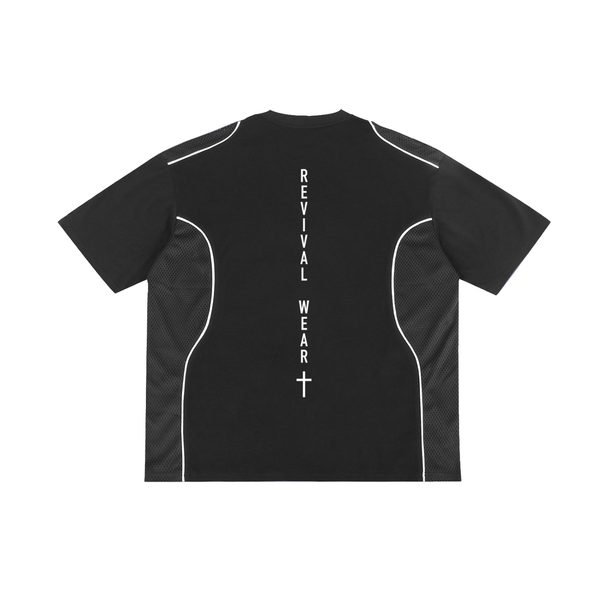 Tribal Cross Piped Panel T-Shirt