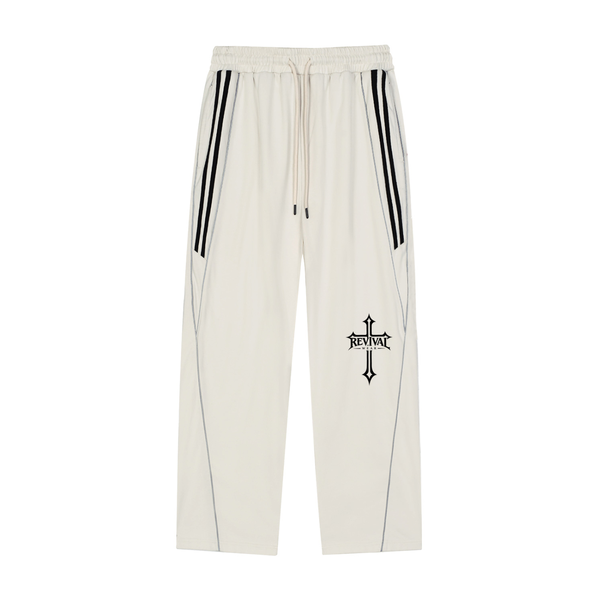 STRIPED STRAIGHT-LEG SWEATPANTS