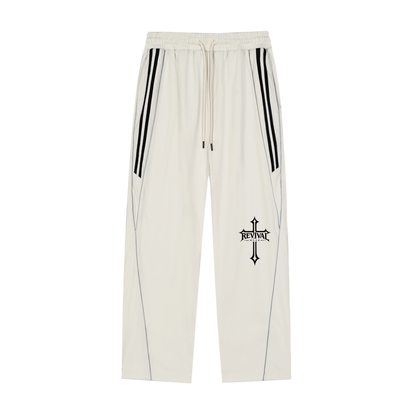 STRIPED STRAIGHT-LEG SWEATPANTS