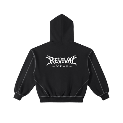 BOXY FLEECE ZIP HOODIE