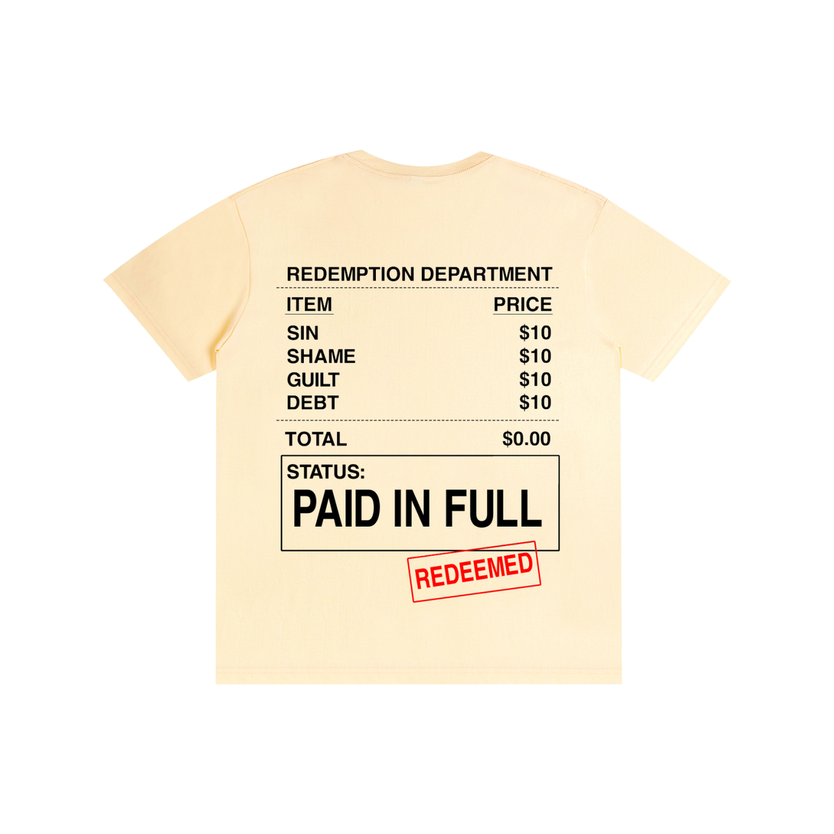 REDEMPTION DEPARTMENT