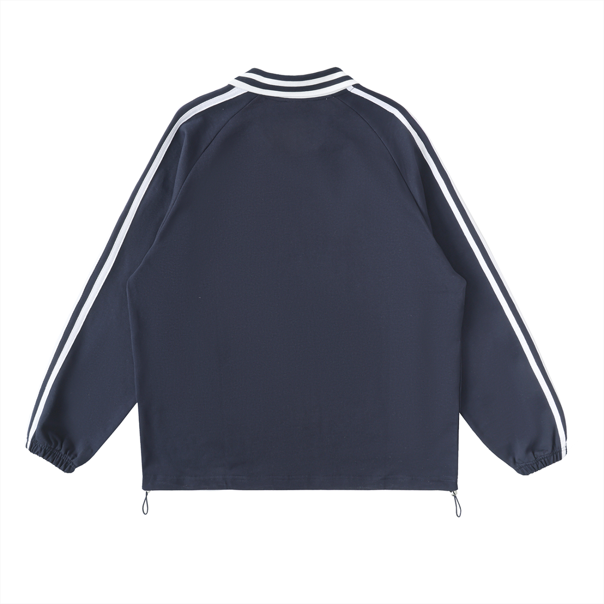 STRIPED COLLAR SWEATSHIRT