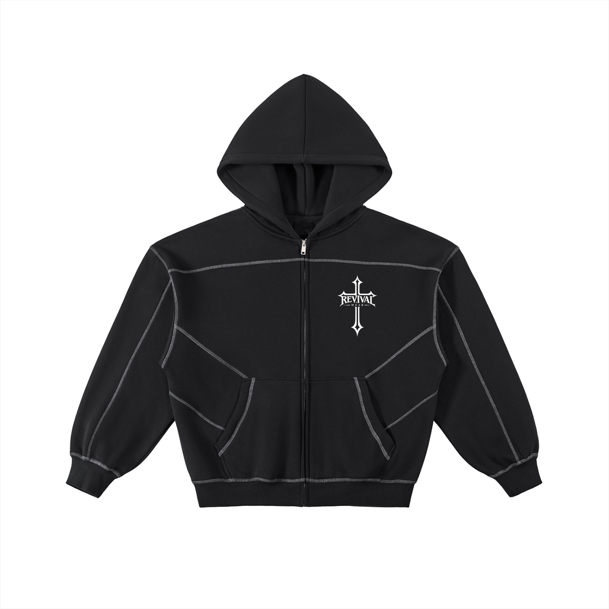 BOXY FLEECE ZIP HOODIE