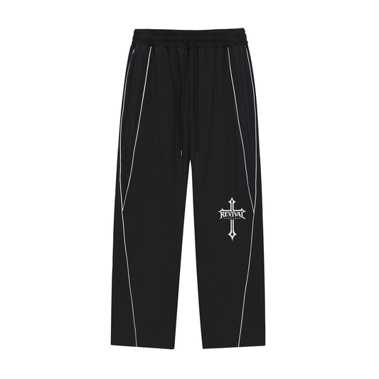 STRIPED STRAIGHT-LEG SWEATPANTS