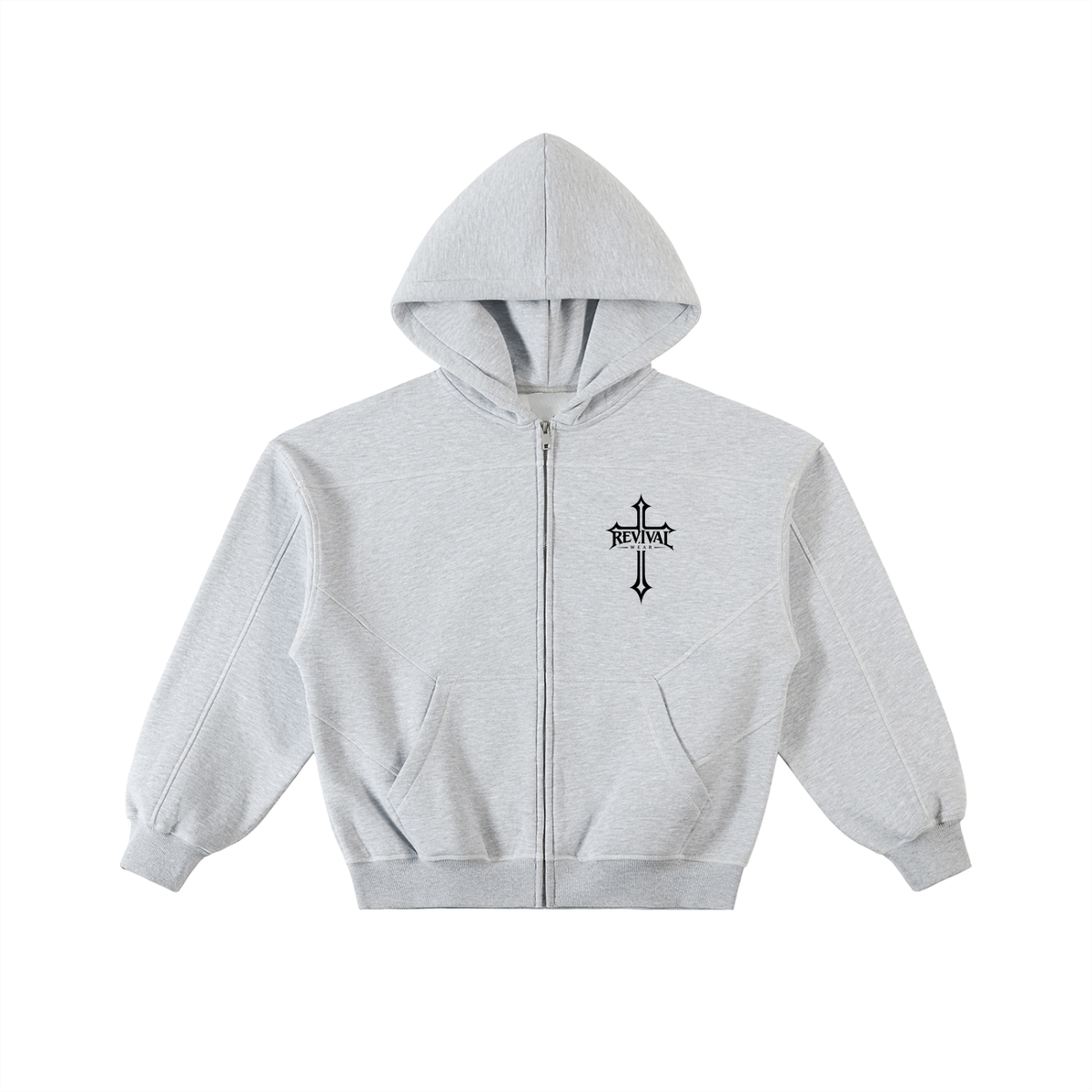 BOXY FLEECE ZIP HOODIE