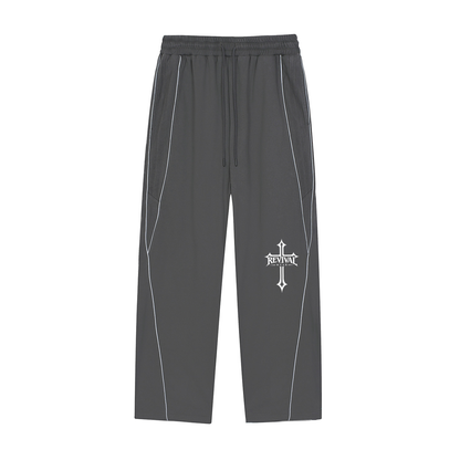 STRIPED STRAIGHT-LEG SWEATPANTS