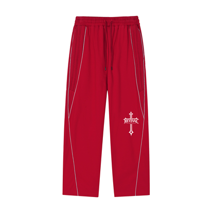 STRIPED STRAIGHT-LEG SWEATPANTS