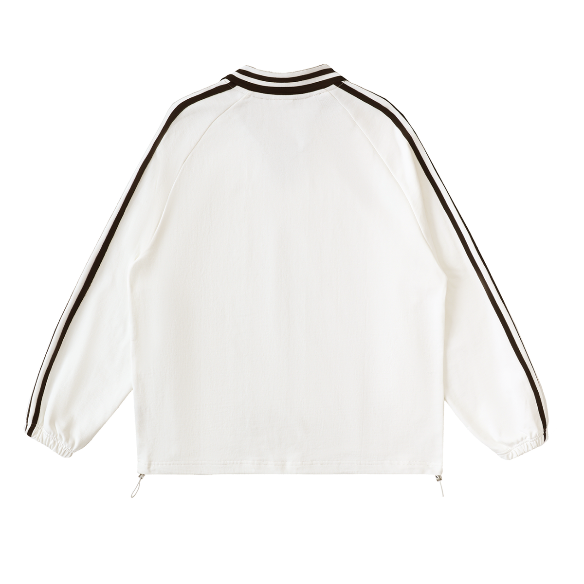 STRIPED COLLAR SWEATSHIRT